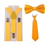 Børne seler og butterfly og slips, gul